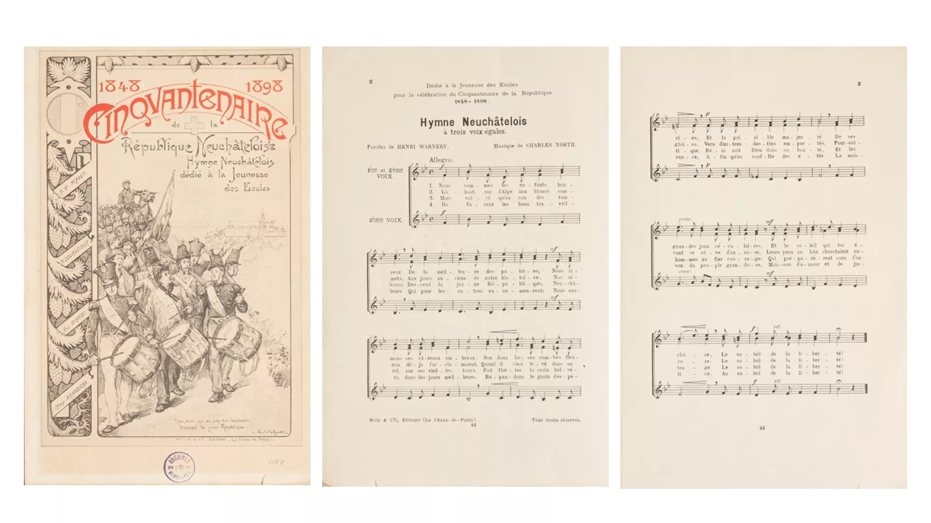 Partition de l'hymne neuchâtelois