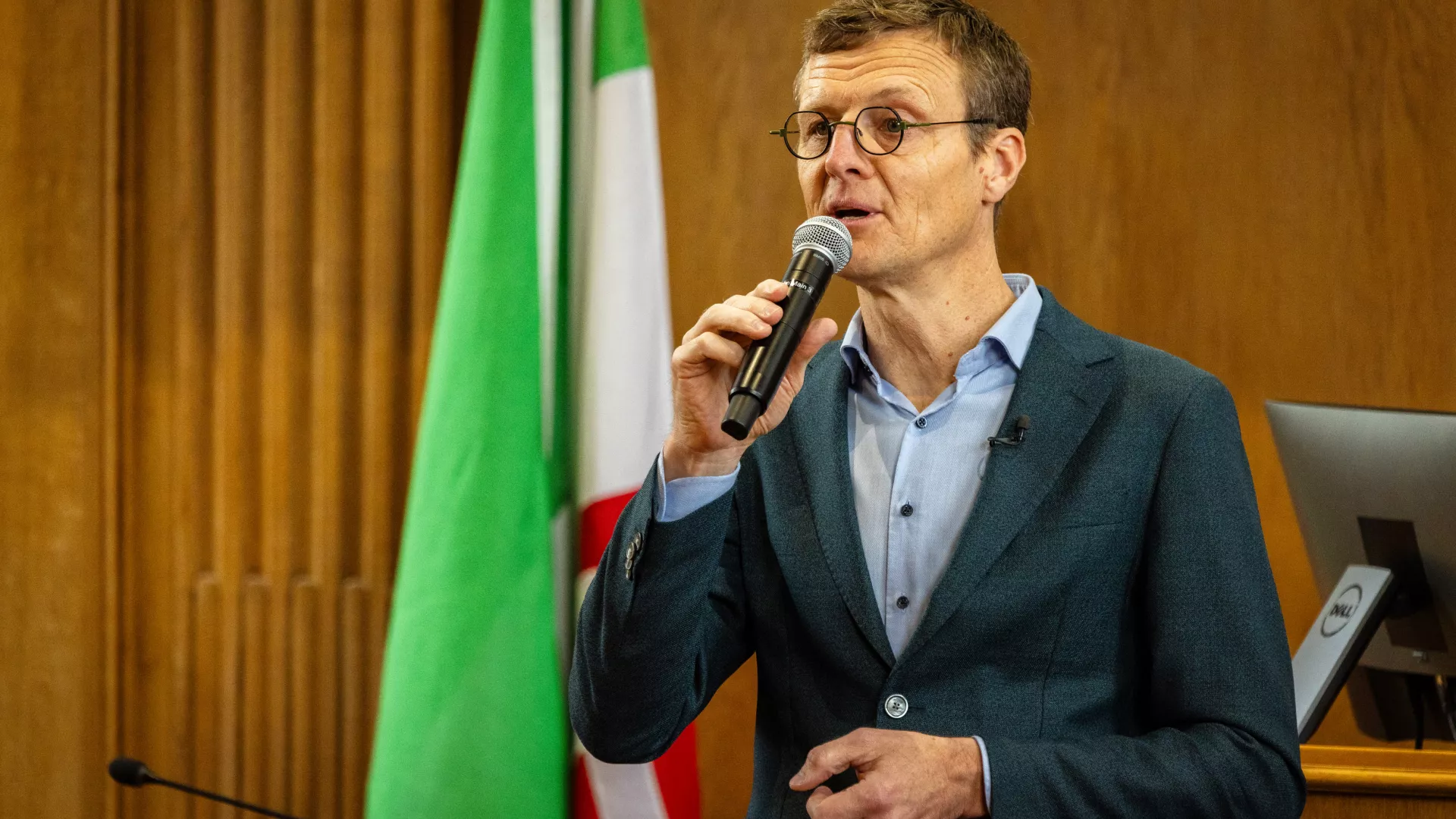 Frédéric Mairy, chef du Département de la santé, de la jeunesse et des sports lors de son allocution de bienvenue