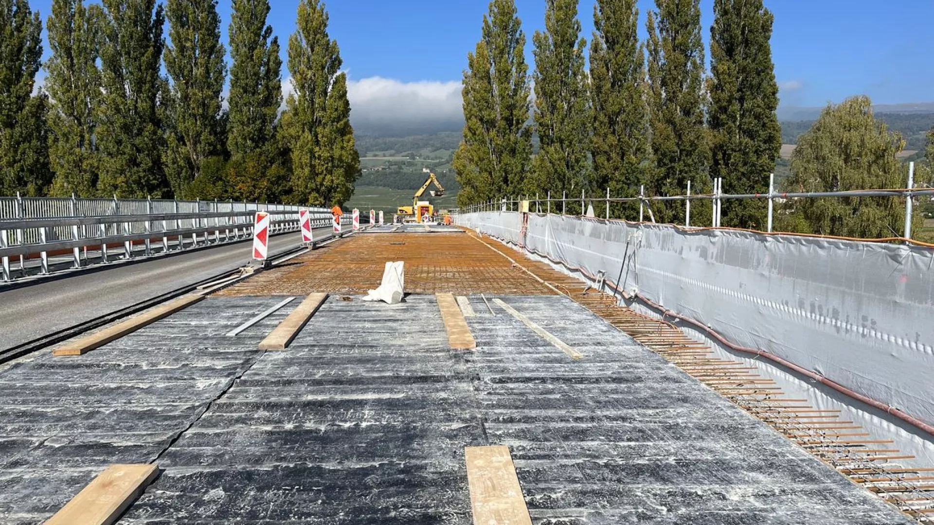 Le Landeron, Pont de St-Jean, reconstruction route
