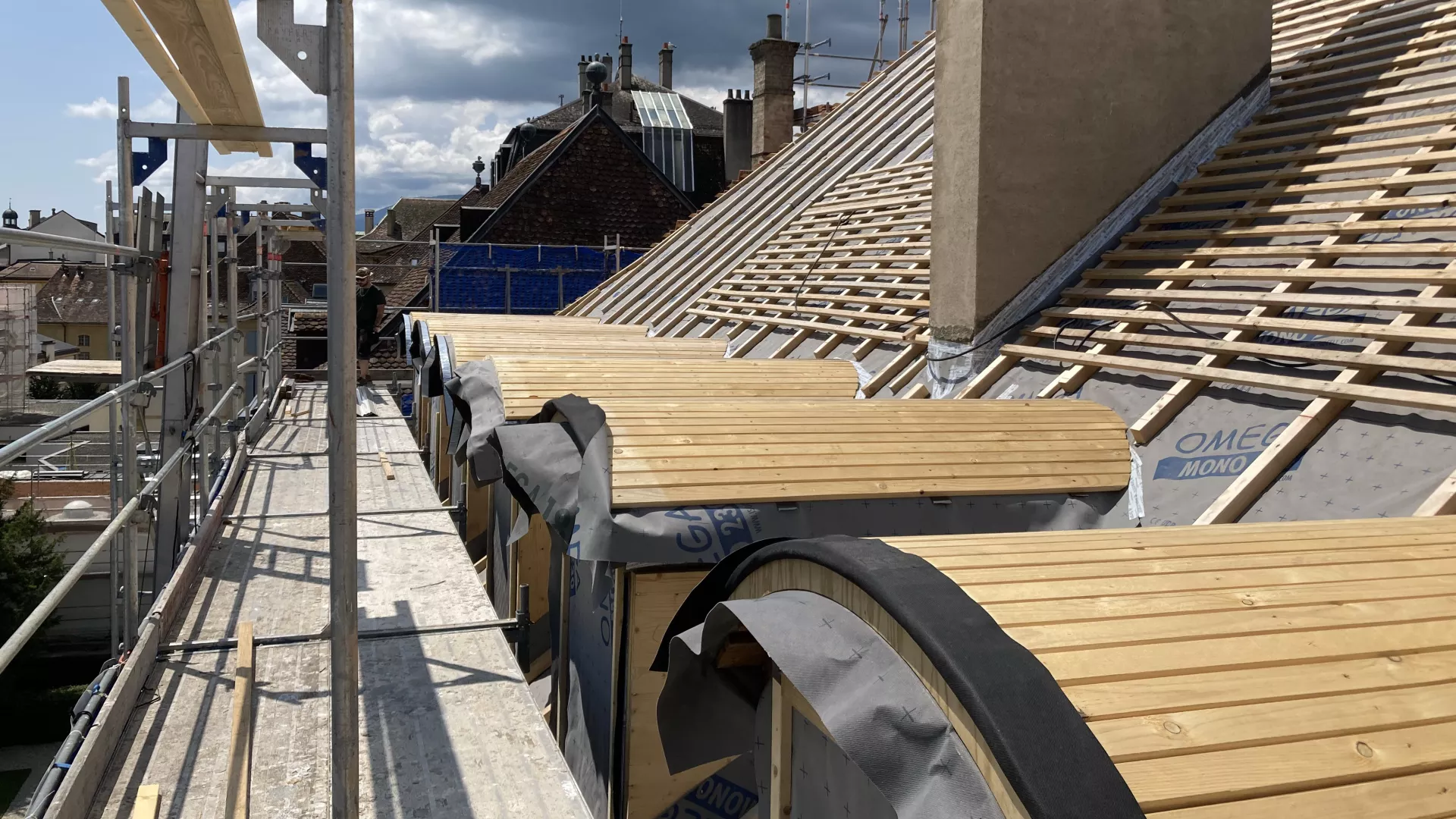 Toiture de l'immeuble faubourg de l'Hôpital 10 à Neuchâtel