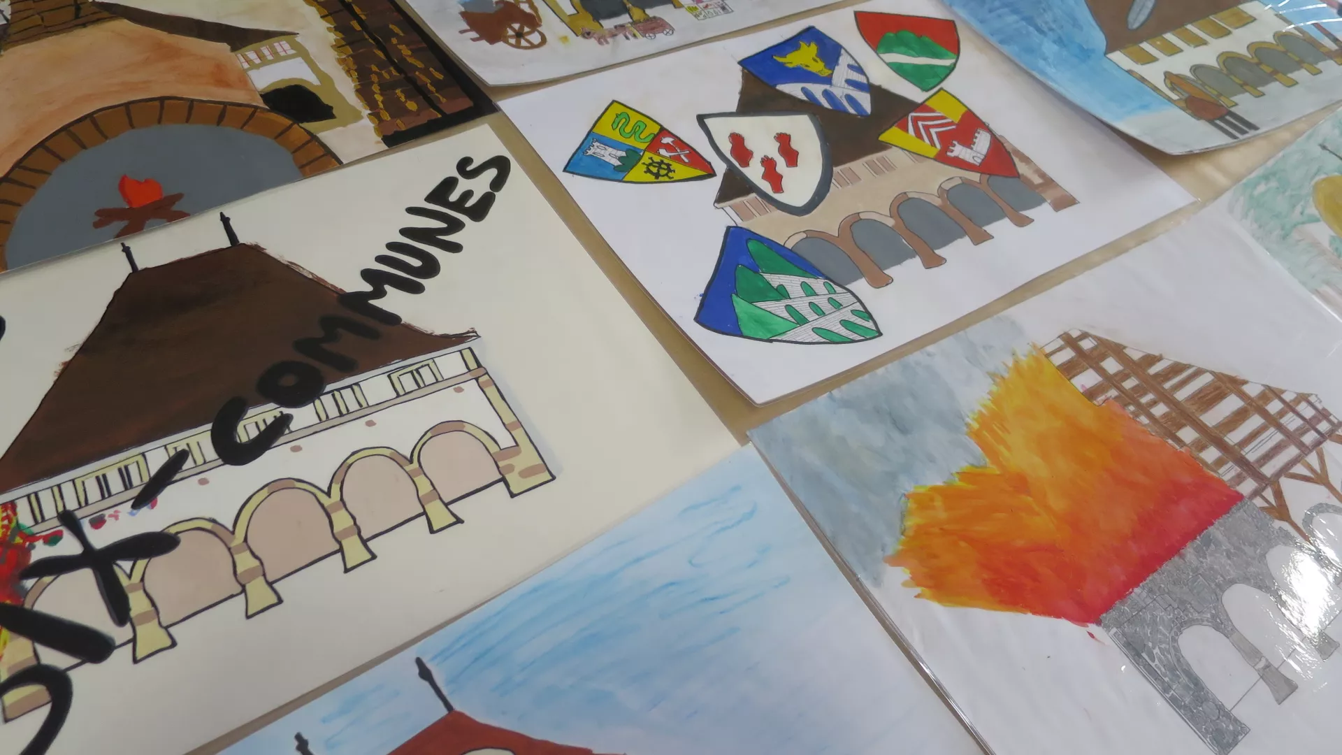 Travaux d'enfants sur le patrimoine