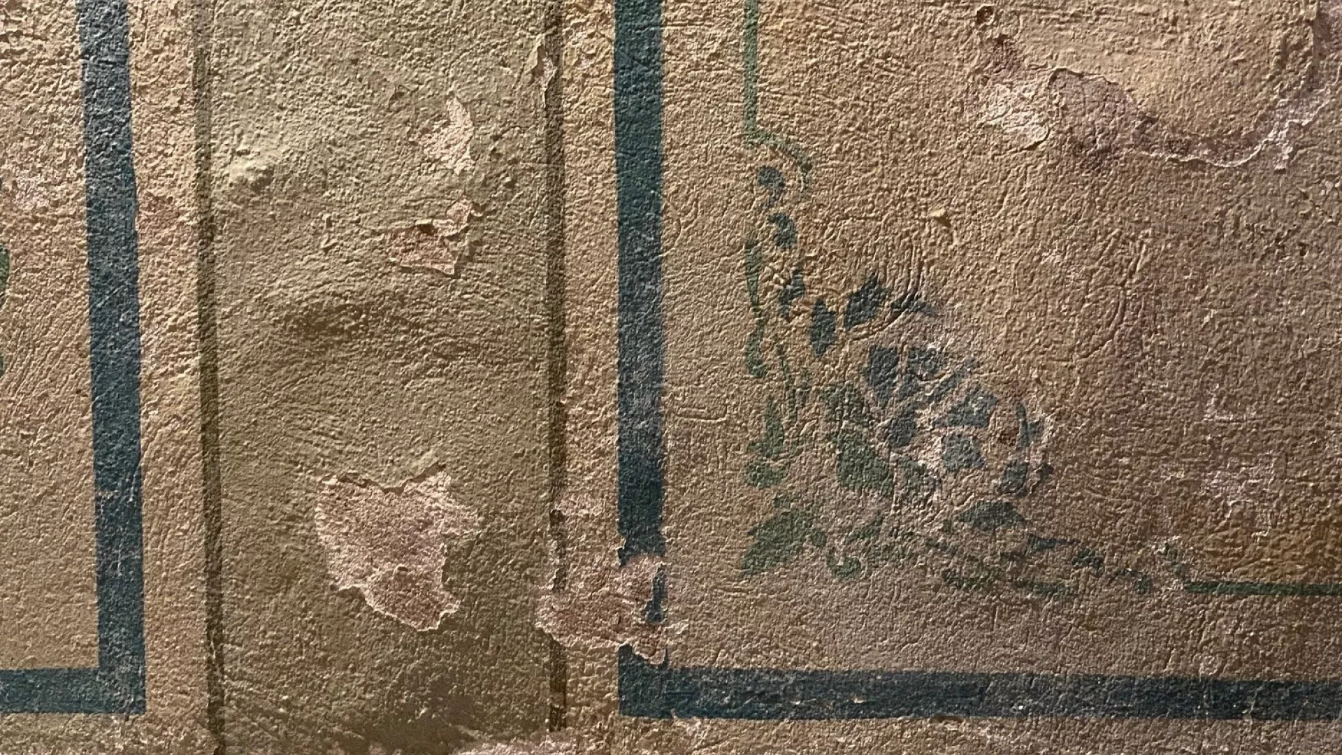 Détail d'un enduit avec soulèvements