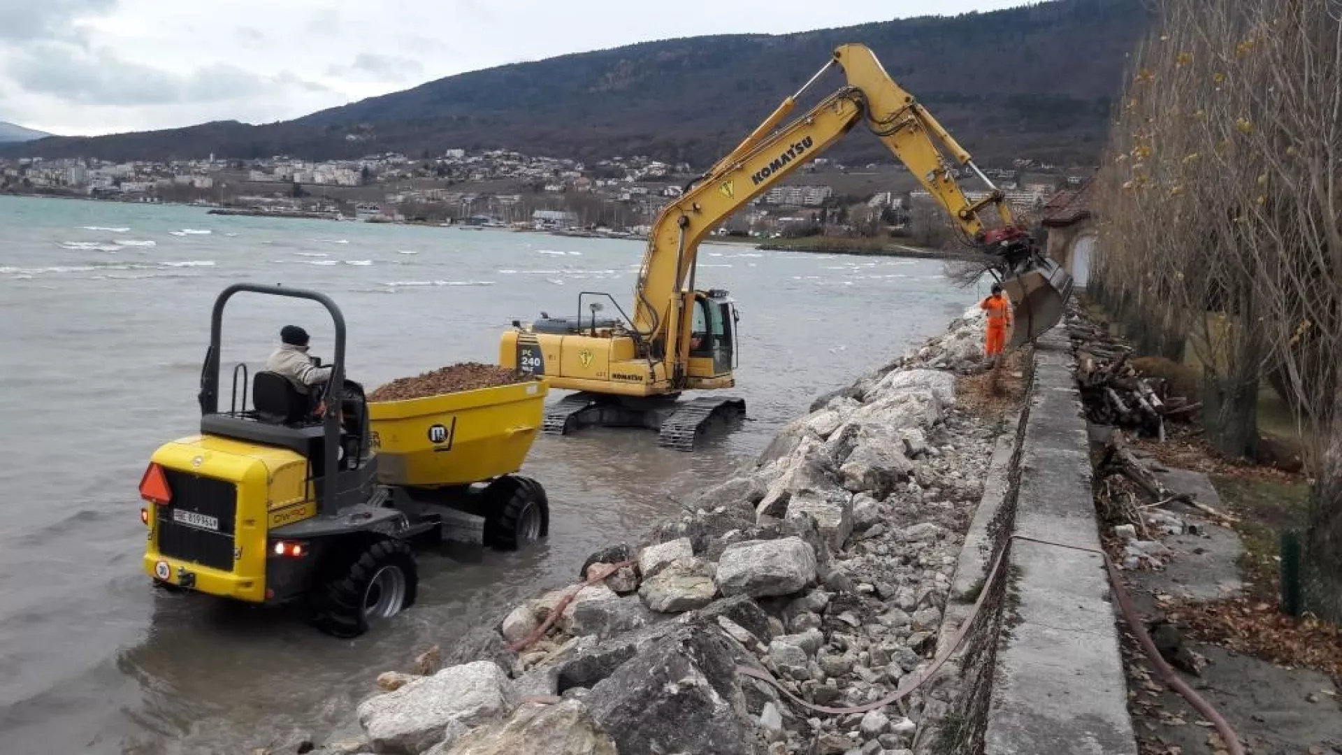 Réfection de la rive du lac de Neuchâtel à St-Blaise